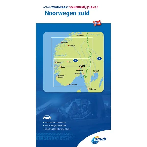 Noorwegen Zuid 3 Anwb Wegenkaart / Anwb Wegenkaart thumbnail