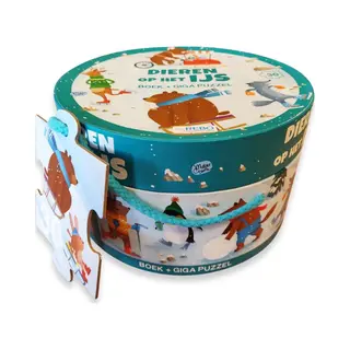 Boek + Giga Puzzel - Dieren Op Het Ijs - Boek + Giga Puzzel