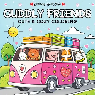 CreaLies Cuddly Friends - Cozy Kleurboek Voor Volwassenen - Schattige Dieren En Knusse Scènes