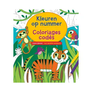 Deltas Kleuren Op Nummer - Lieve Dieren / Les Gentils Animaux - Coloriages Codés