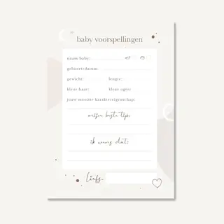 Maan Amsterdam Babyshower Invulkaarten Eclipse - 30 Stuks - A6 Formaat