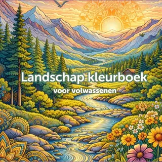 Landschap Kleurboek Voor Volwassenen (hardcover)