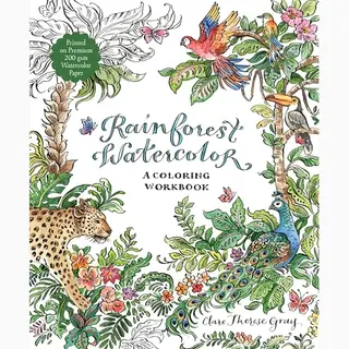 Page Street Publishing Co. Rainforest Watercolor , A Coloring Workbook