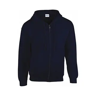 Gildan Heavy Blendâ Full Zip Hooded Sweatshirt Navy Blue, 4XL Unisex Erwachsene, Marineblau, 4XL