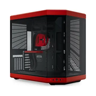 Hyte Y70 Midi Tower Zwart, Rood
