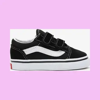 Vans Old Skool V Shoes Pure Black White Baby - 17.5