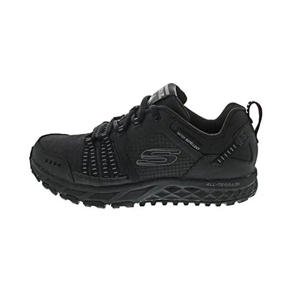 Skechers Herren Escape Plan Sneaker, Black Leather Mesh Trim Bbk, 41.5 Eu thumbnail