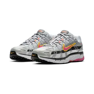 Nike P-6000 Sneakers Dames - White/Laser Fuchsia-Mtlc Platinum