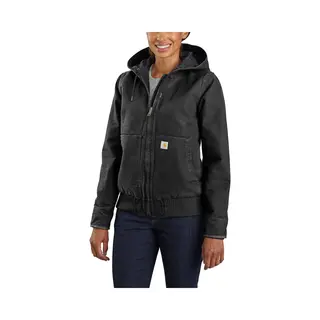 Carhartt Washed Duck Active Jacket - Dames Jas – Werkjas - Zwart - Maat M
