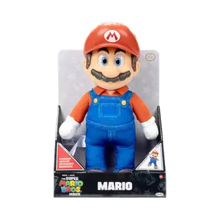 Nintendo The Super Mario Bros. Movie Poseable Mario Plush, Stands 14’ / 35cm Tall, Realistic Eyes And Fully-Articulated