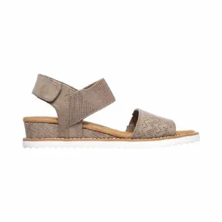 Skechers For Woman. 31440 Desert Kiss Taupe Sandals (40), Fabric, 3 To 5 Cm, Casual