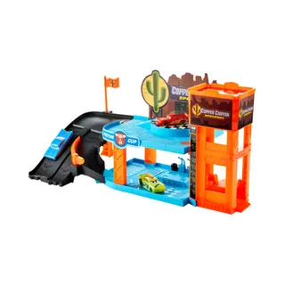 Mattel Disney Pixar Cars Disney en Pixar Cars Lichtgevende Racewagens Koperravijn Oplichtende Garage Speelset