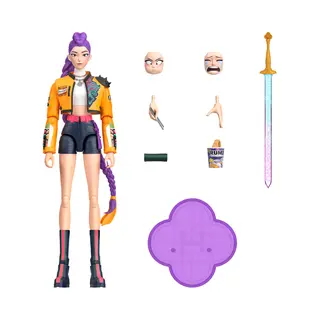 Mattel KPop Demon Hunters Huntr/X Rumi, actiefiguur van 15 cm, met accessoires en verwisselbare gezichten en handen
