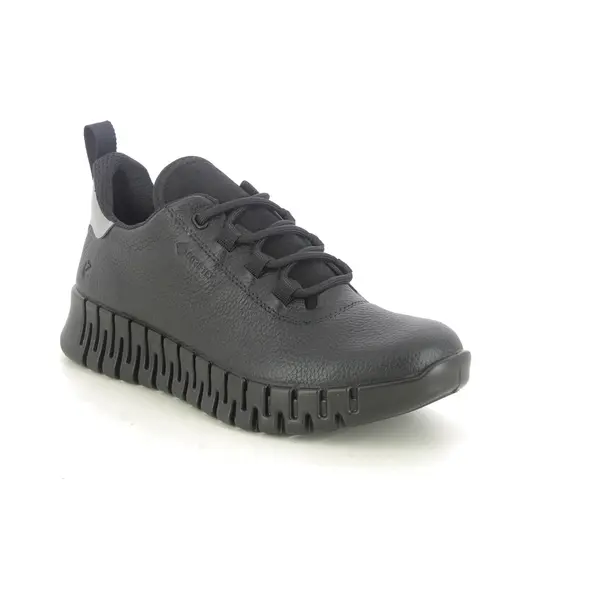 Ecco Sneakers Laag 'Gruuv' Zwart / Wit thumbnail