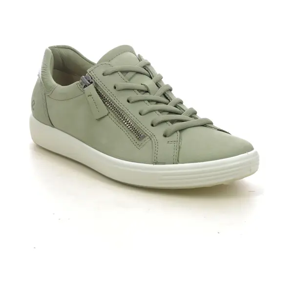 Ecco Soft 7 Side Zip Sneakers Groen Nubuck - Maat 37 thumbnail