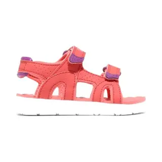 Timberlandvoor Meisjes. TB0A2D3C8011 Perkins Row Leren Sandalen Met Hielbandje Roze (25), Leer, Plat, Klittenband, Casual, Kinderkleding