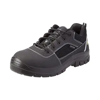 Skechers Herren Trophus Sicherheitsschuh, Black Nubuck Leather Textile, 44 Eu