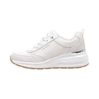 Skechers Street BillionSneakers Voor Dames, Dura Leer, Gebroken Wit, Luipaard Tri, 38 Eu
