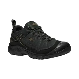 Keen Targhee 4 Herren-Wanderschuhe, Niedrige Höhe, Langlebig, Bequem, Wasserdicht, Schwarz/Schwarz/Schwarz, 44 Eu