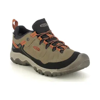 Keen Targhee 4 Herren-Wanderschuh, Niedrige Höhe, Langlebig, Bequem, Wasserdicht, Meeresschildkröte/gerösteter Pekannuss, 44.5 Eu