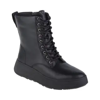 Fitflop F-Mode Leather Lace-Up Flatform Ankle Boots