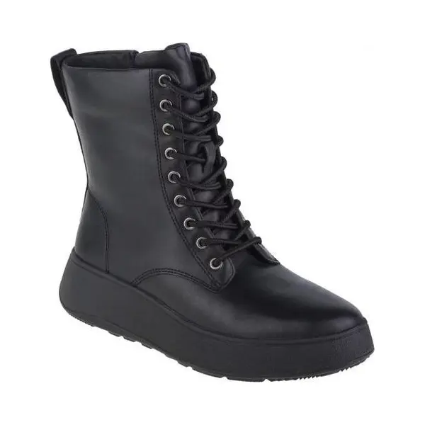 Fitflop F-Mode Leather Lace-Up Flatform Ankle Boots thumbnail