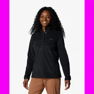 Columbia Benton Springs Half Zip Snap Pull Over Ii Damen Fleecejacke Schwarz - S