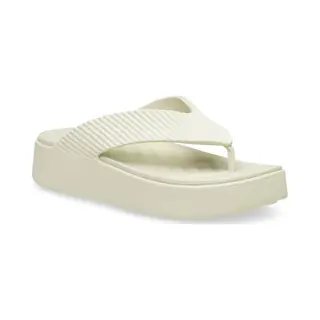 Teenslippers Crocs Sandales Getaway Groove Platform Flip Flops Beige