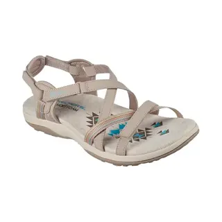Skechers Sandales Plates Reggae Slim Sun Array Pour Femme, Taupe, Pointure 39