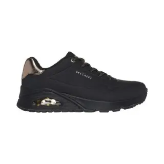 Skechers Damen Uno-Shimmer Away Sneakers, Schwarz, 41 Eu