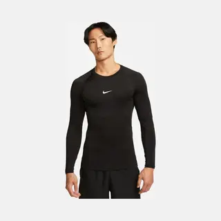 Nike Pro Men's Dri-Fit Tight Long-Sleeve Fitness Top - Black - Polyester/Elastane