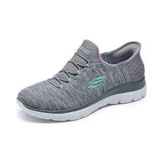 Skechers Damen Summits Dazzling Haze Turnschuhe, Gray Mesh/Multi Trim, 36 Eu