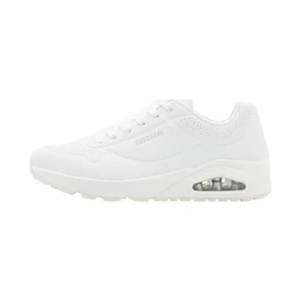 Skechers Herren Uno Stand On Air Sneaker, White Durabuck/Mesh, 46 Eu thumbnail