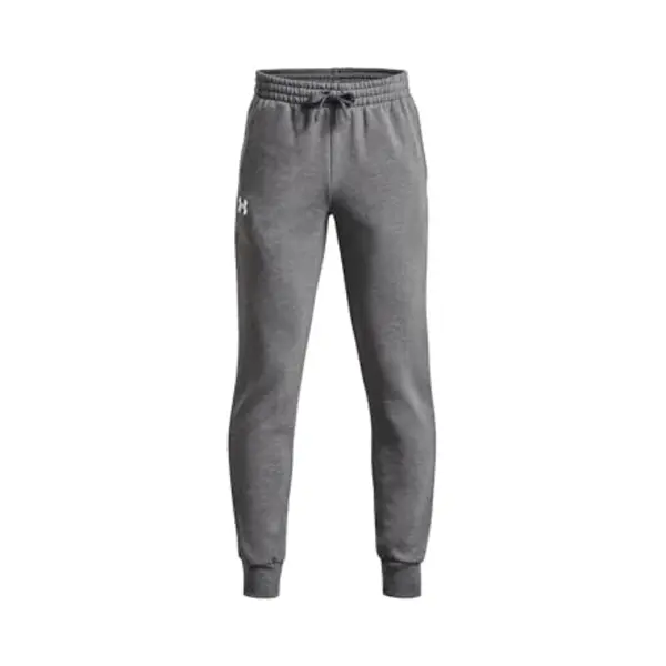 Under Armour Rival Fleece Joggers Logo Jogginghose Dunkelgrau Kind - L thumbnail