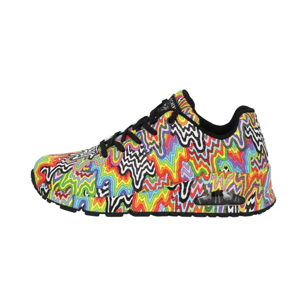 Skechers Sneakers Laag 'Infinite Drip' Aqua / Lichtgroen / Neonoranje / Zwart thumbnail