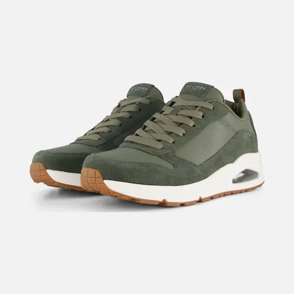 Skechers Uno - Stacre Heren Sneakers - Groen thumbnail