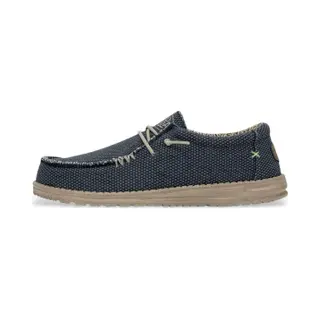 HeyDudevoor Mannen. HD40003 Wally Gevlochten Schoenen Blauw (42), Stof, Plat, Veters, Casual