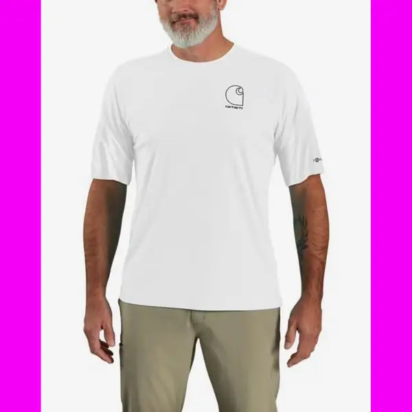 Carhartt Force Sun Defender Relaxed Logo T-Shirt Weiß - L thumbnail