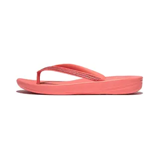 Fitflop Iqushion Sparkle Damen-Flip-Flop-Sandalen, Steinbeige, Stone Beige, 36 Eu