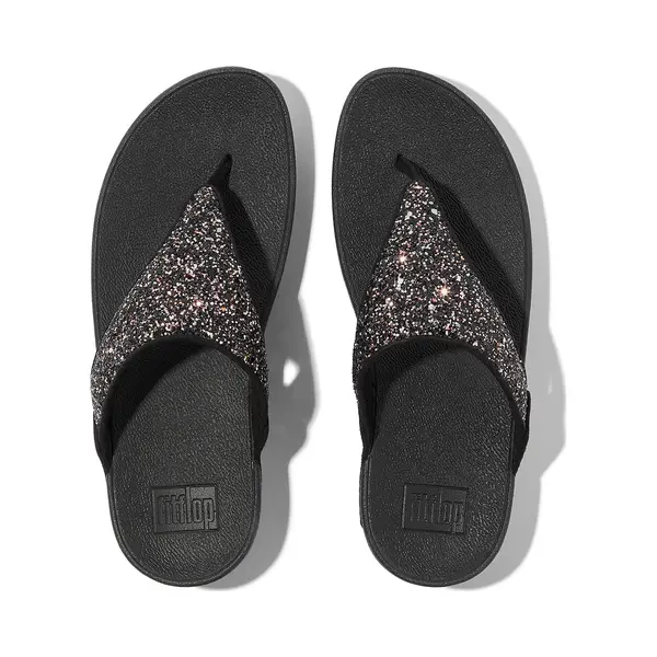 Fitflop Lulu Multi-Tonal Glitter Toe-Post Sandals thumbnail