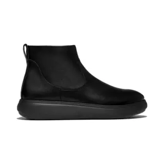 Fitflop Damen Iq-comff Leather Zip Ankle Boots Stiefelette, Schwarz, 39 Eu