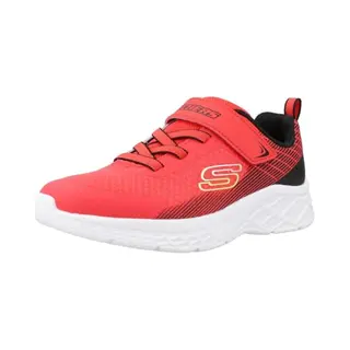 Skechers Unisex Kinder Sneakers, sports Shoes, Rotes Textil Synthetik Schwarz, 30 Eu