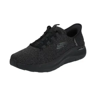 Skechers Herren-Sneaker, Schwarz Gestrickt, 43 Eu