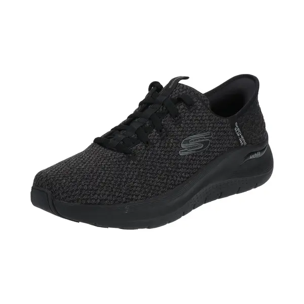 Skechers Herren-Sneaker, Schwarz Gestrickt, 43 Eu thumbnail
