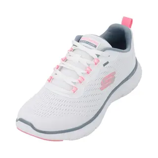 Skechers Flex Appeal 5.0 Damessneakers, Wit Mesh, Roze, Lichtblauw, 39 Eu