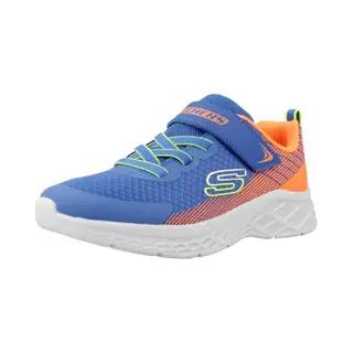 Skechers Unisex-Kinder Microspec Ii Zovrix Sneaker Sportschuhe, Royal Textile Synthetic Orange Trim, 11.5 Uk Child