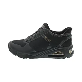 Skechers Damen Tres-air Uno Easy Steppers Sneaker, Black Mesh Hot Melt, 41 Eu