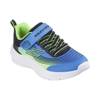 Skechers Microspec Advance Bllm Blue Lime Kids Trainers 403926L In A Plain Man-made In Size 30