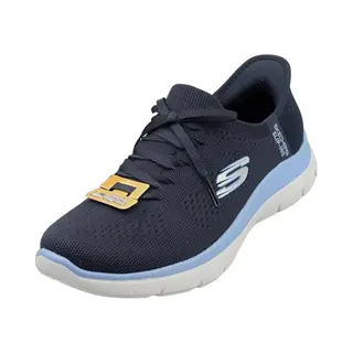 Skechers Damen Summits New Daily Turnschuhe, Navy Knit/Blue Trim, 39 Eu