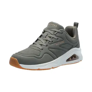 Skechers Damen Tres-air Uno Ah - MazingSneaker, Olivfarbenes Durasuede Textil, 37 Eu